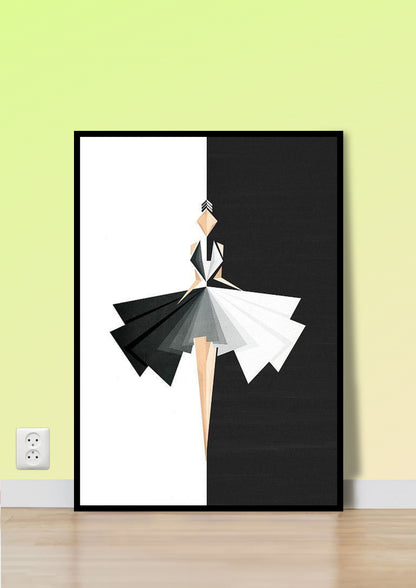 Monochrome Grace poster Wall Art