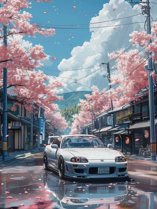 Spring Reverie: Supra Under Sakura Diamond Art Kit