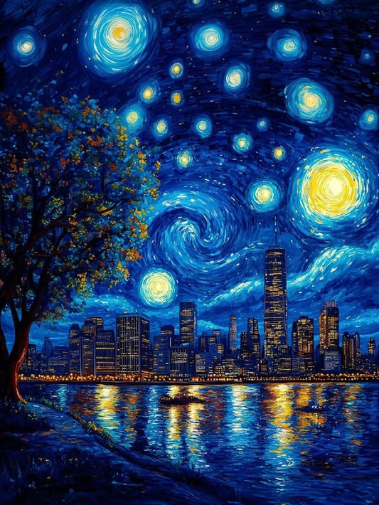 Neo-Starry Night Diamond Painting Kit