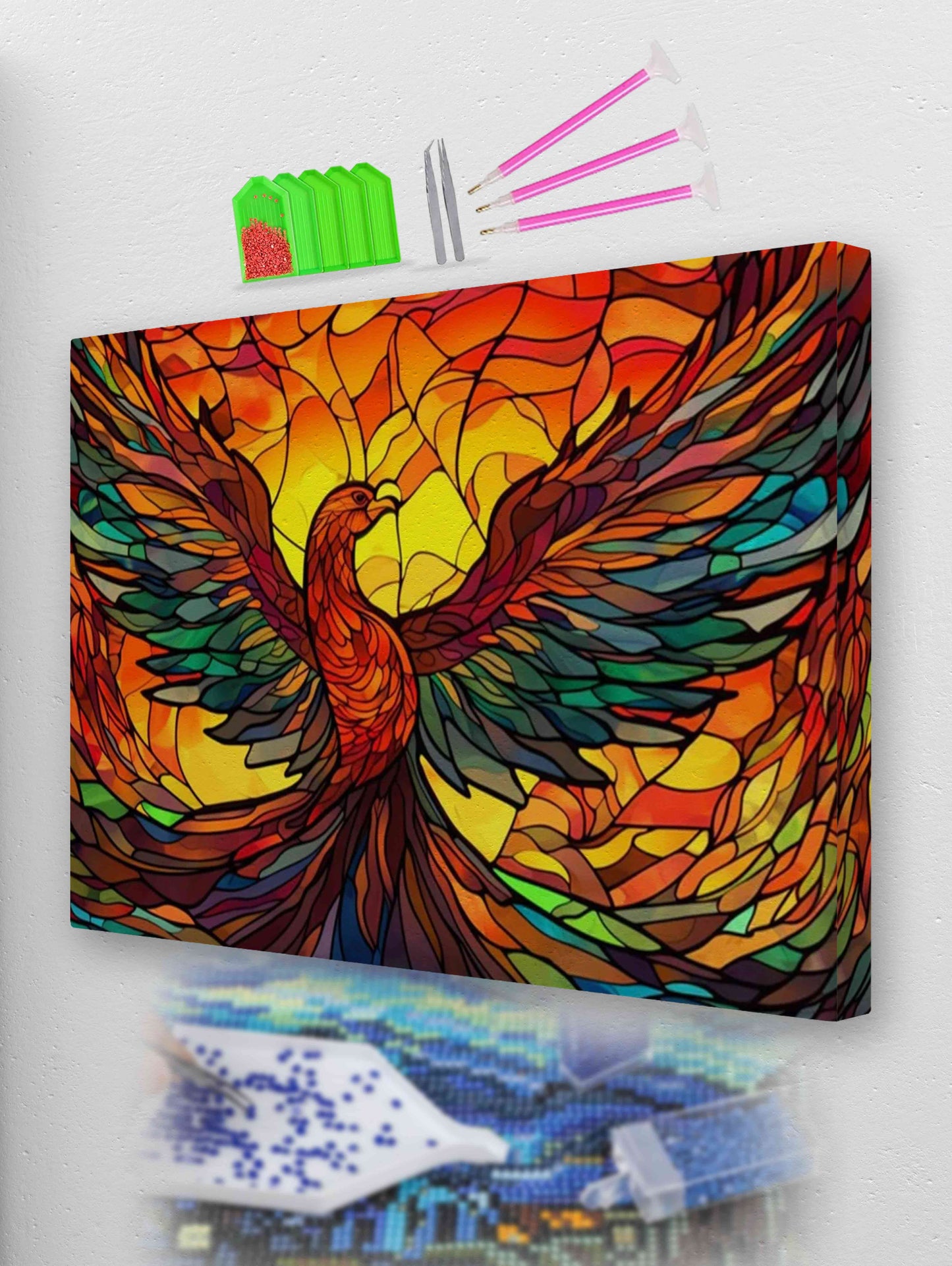 Phoenix Glass Art | Diamond Painting Kit