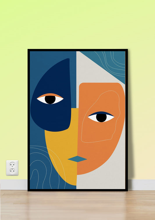 Faces of Contrast poster Wall Art