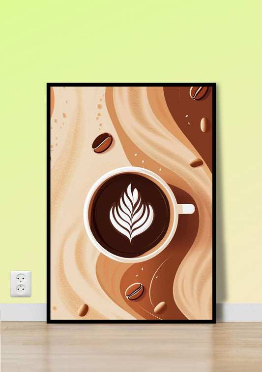 Latte Whirl poster Wall Art