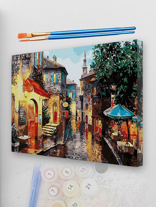 Twilight in the Old Town Paint by Numbers kit