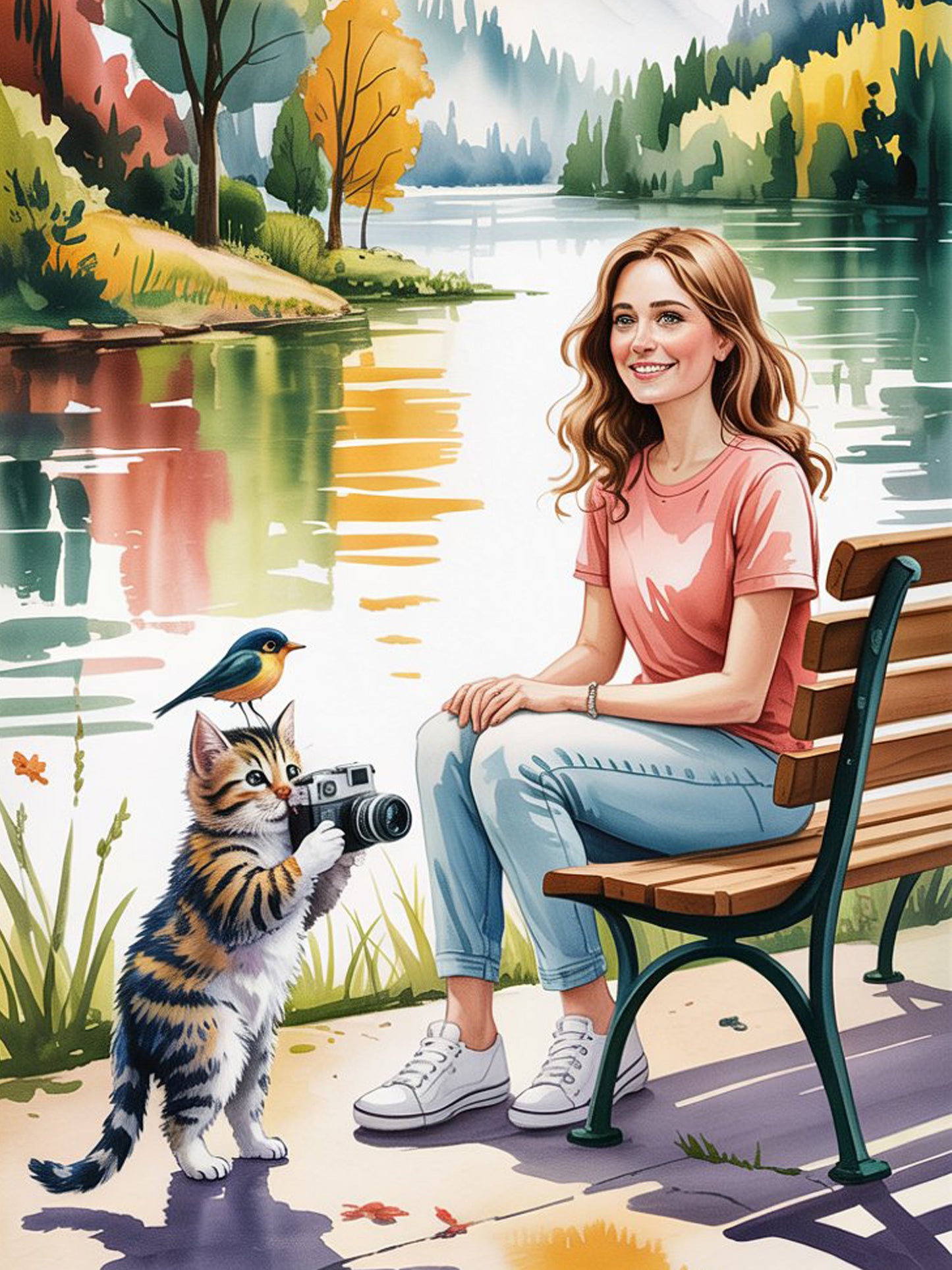 The Curious Cameracat Diamond Painting Kit