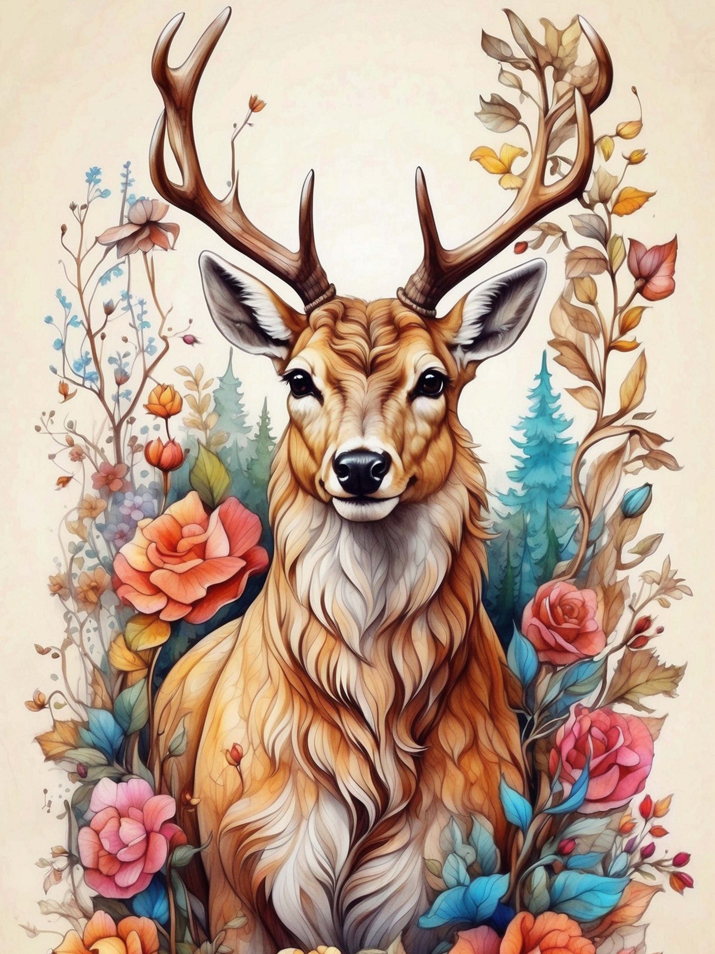 Floral Majesty Diamond Painting Kit