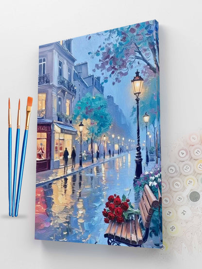 Rainy Romance Paint by Numbers Kit