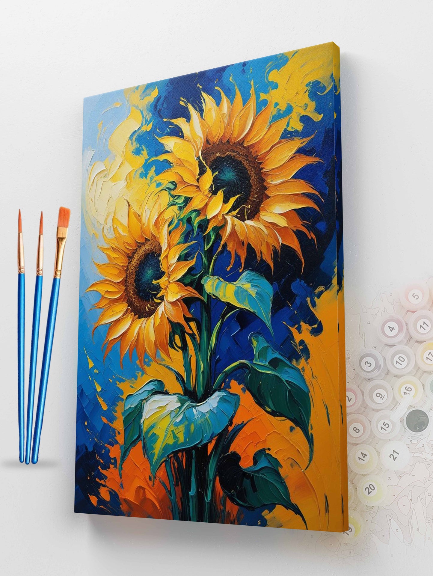 Vibrant Sunflowers Paint by Numbers Kit