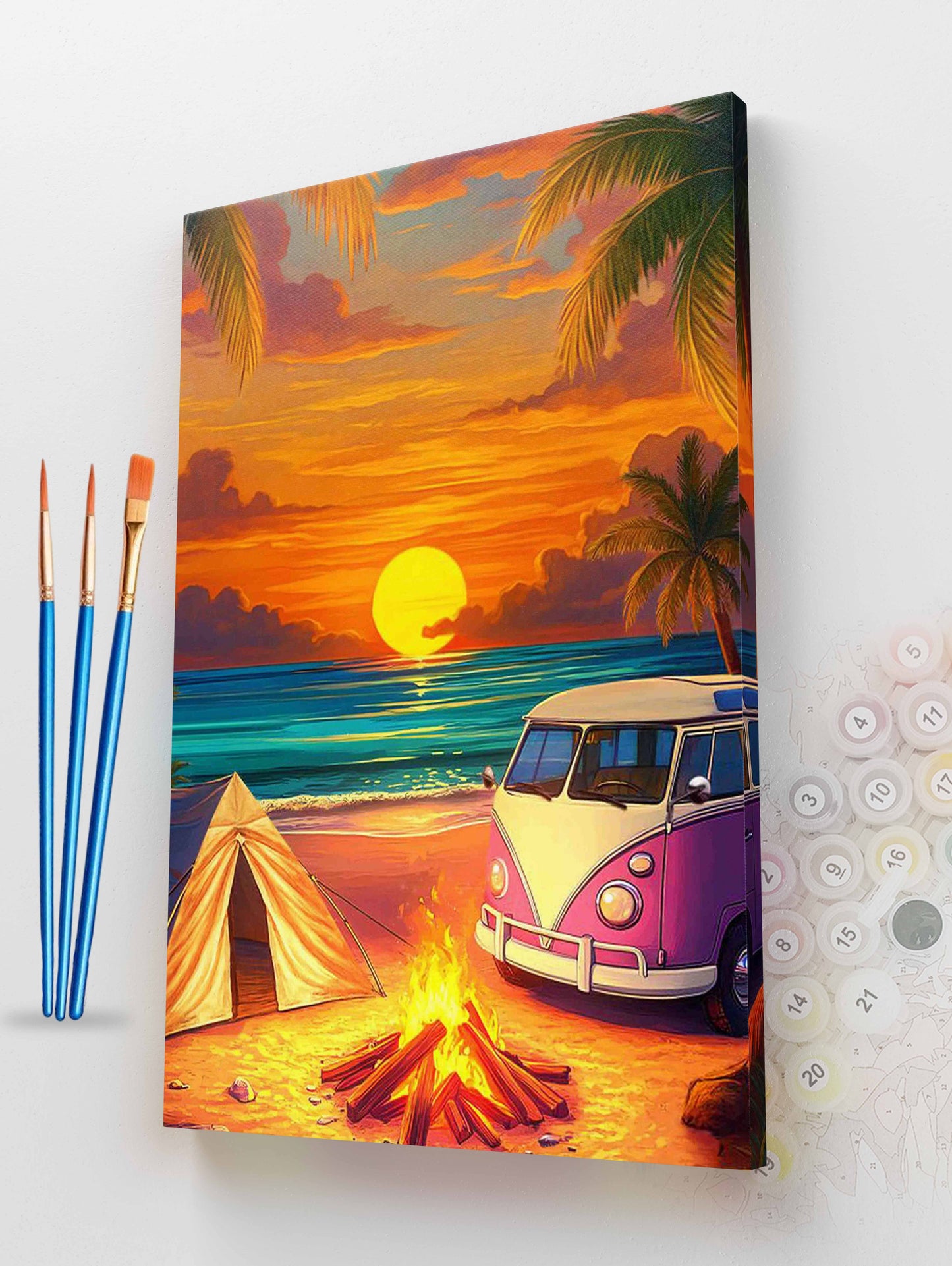 Beach Camping Paint by Numbers Kit