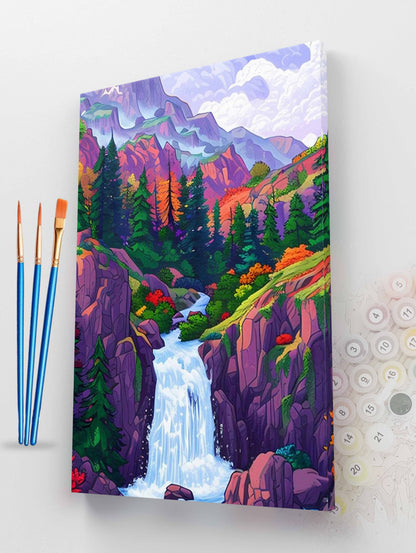 Mountain Waterfall Paint by Numbers Kit