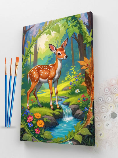 Deer in the Forest Paint by Numbers Kit