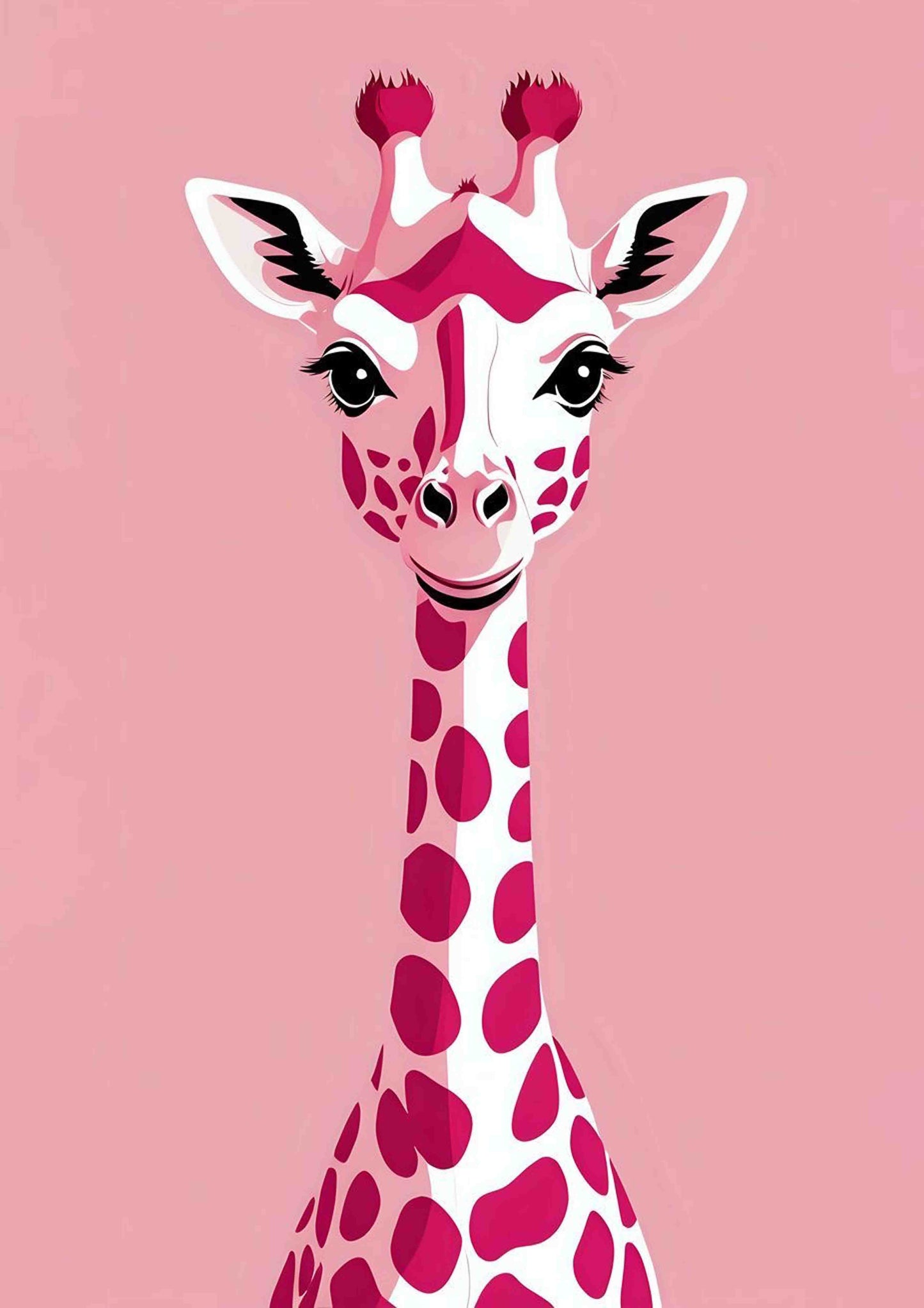 The Blushing Giraffe Poster Wall Art