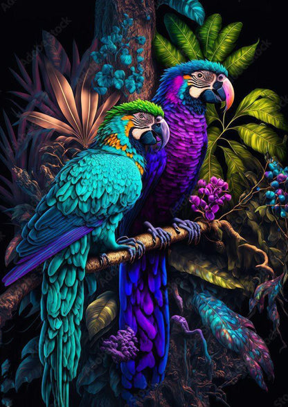Jungle Songbirds Poster Wall Art
