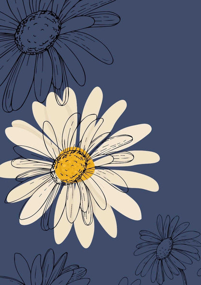 Flora in Indigo Poster Wall Art
