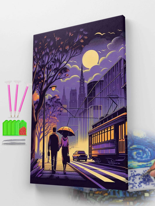 London Purple Haze Walk Diamond Painting kit