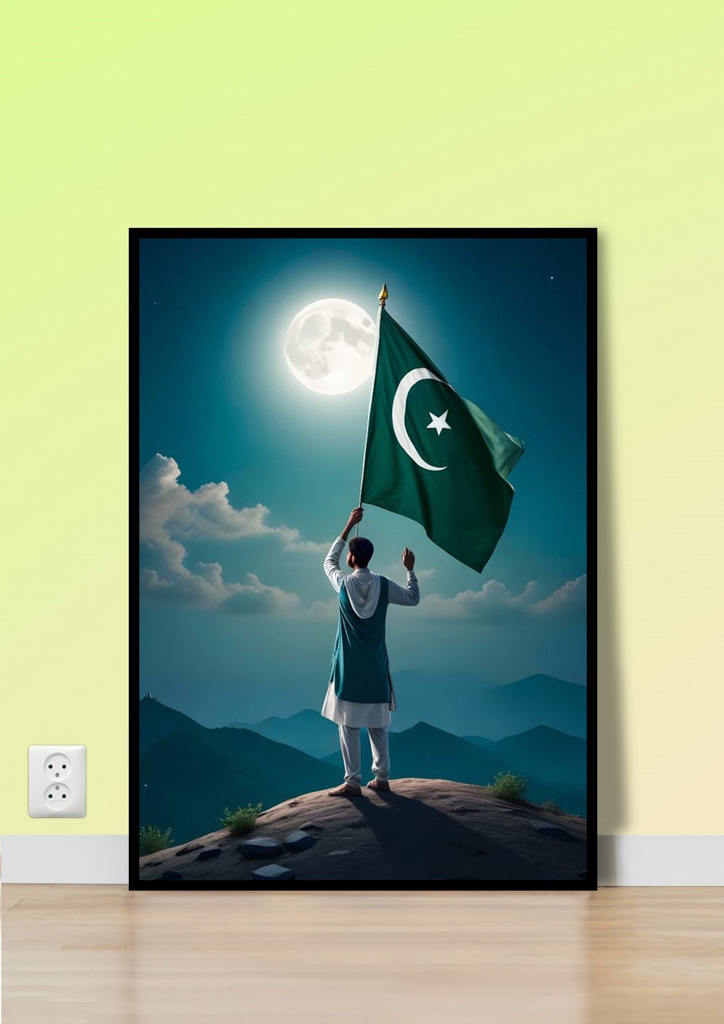 Moonlight Patriotism Poster Wall Art