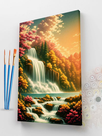 Autumn Waterfall Paint by Numbers Kit