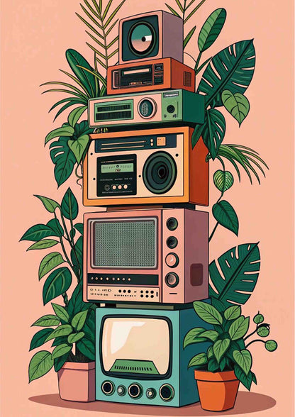 Analog Jungle Poster Wall Art