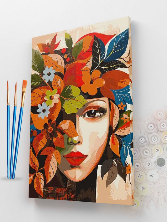 Floral Portrait Paint by Numbers Kit