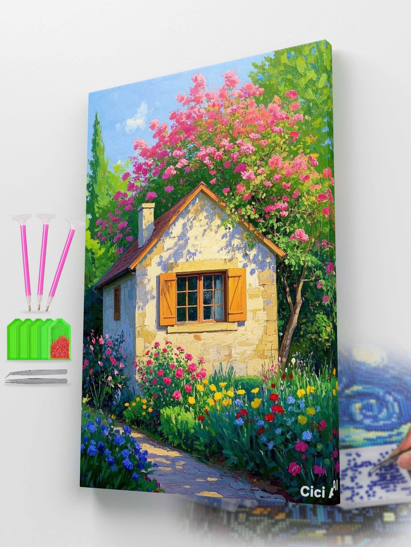 The Blooming Cottage Diamond Painting Kit