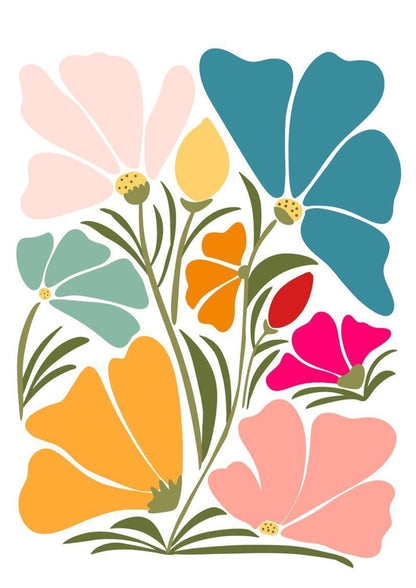 Floral Joy Poster Wall Art