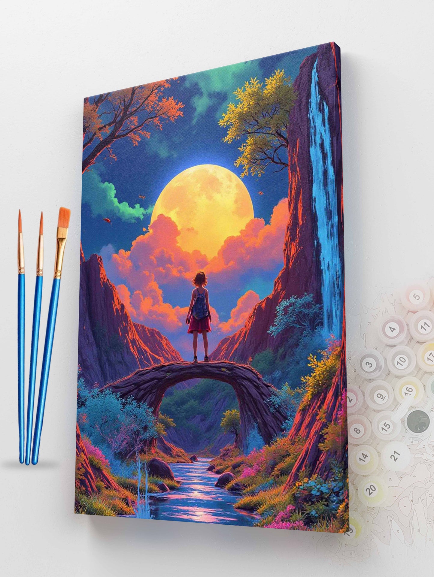 Moonlit Valley Wanderer Paint by Numbers Kit