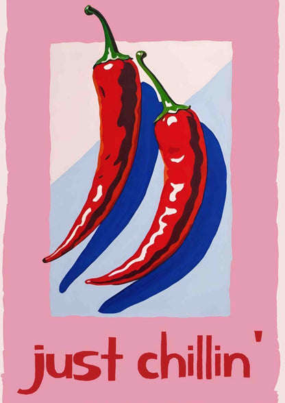 Just Chillin Chili Poster Wall Art