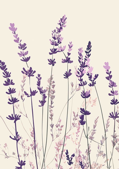 Lavender Silhouettes Poster Wall Art