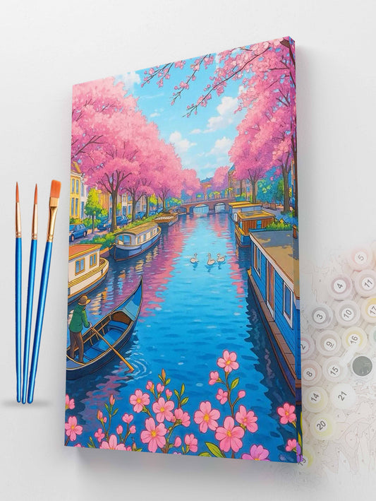 Sakura Canal Paint by Numbers Kit