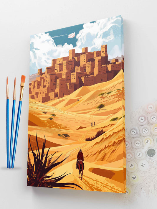 Moroccan Desert Town Paint by Numbers Kit