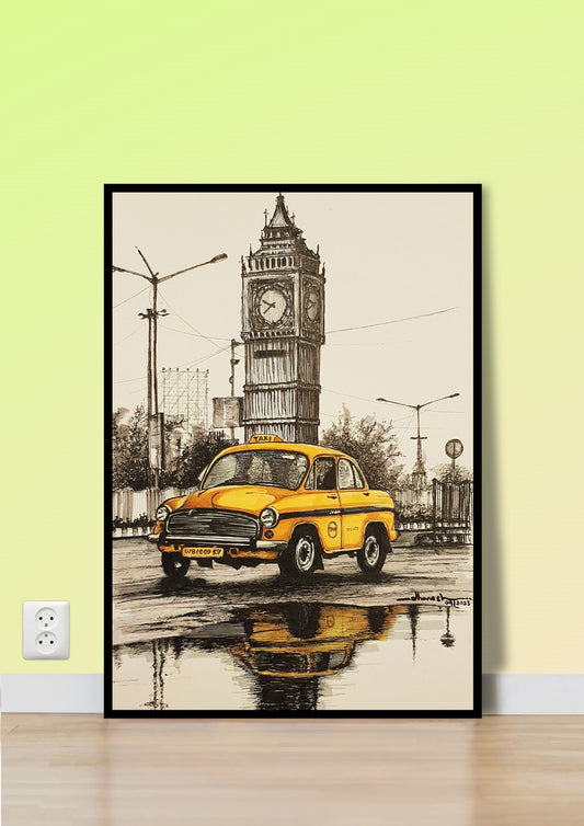 Kolkata Reflections poster Wall Art