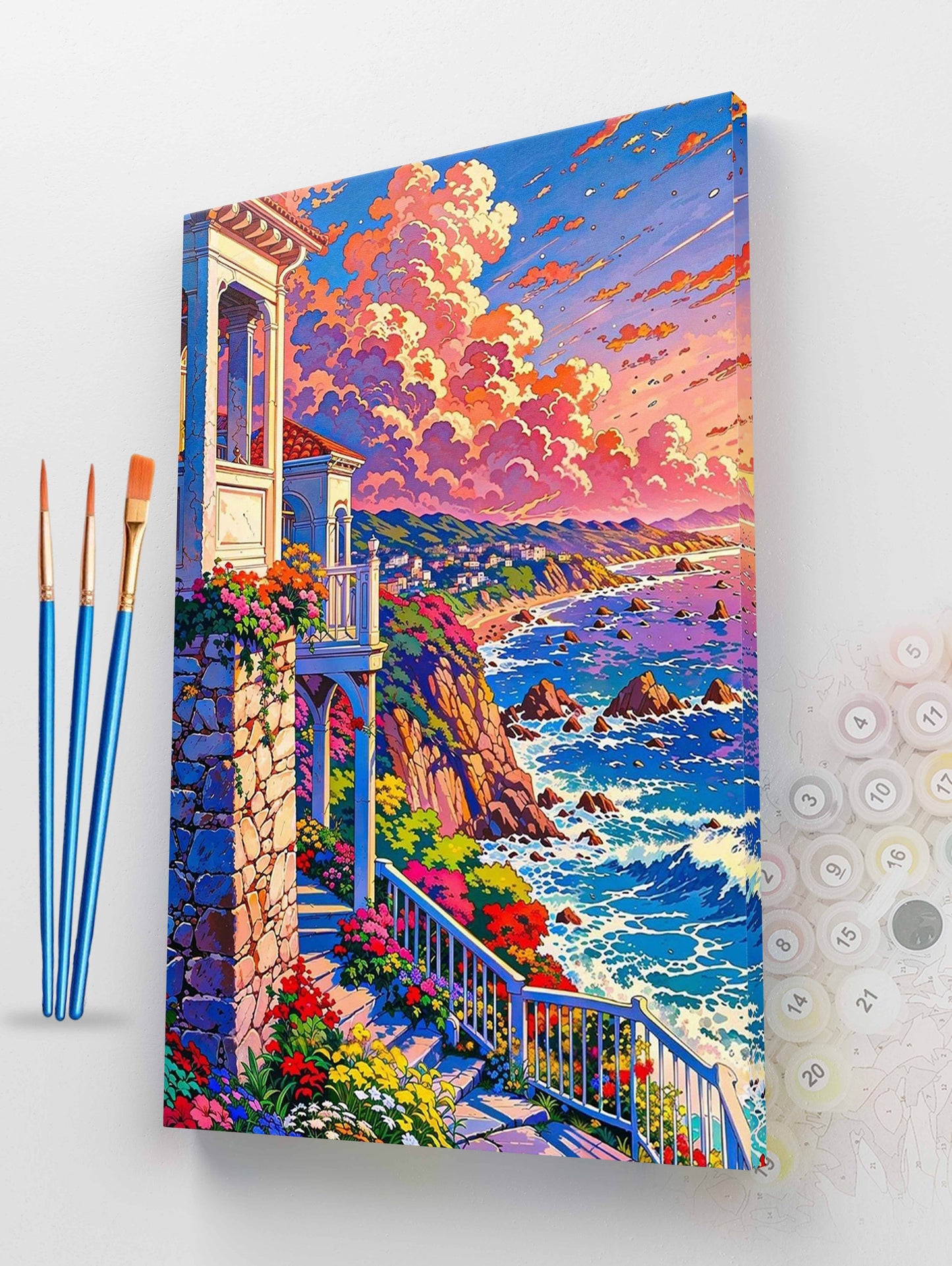 Vibrant Coastal Sunset Paint by Numbers Kit