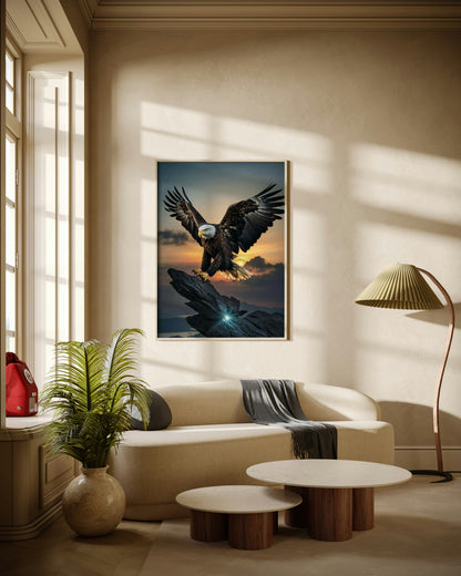 Majestic Descent Poster Wall Art