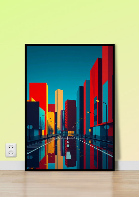 Neon Dawn poster Wall Art
