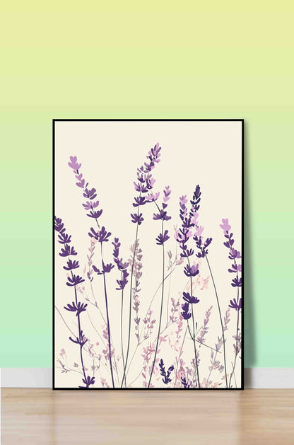 Lavender Silhouettes Poster Wall Art