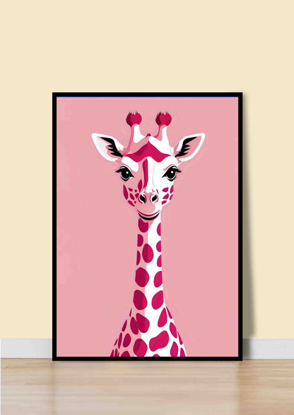 The Blushing Giraffe Poster Wall Art