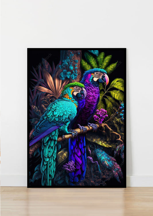 Jungle Songbirds Poster Wall Art