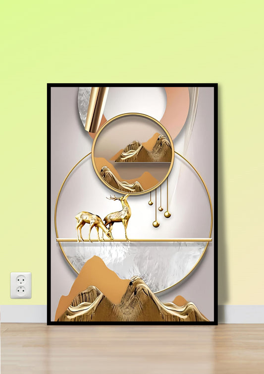 Golden Serenity Poster Wall Art