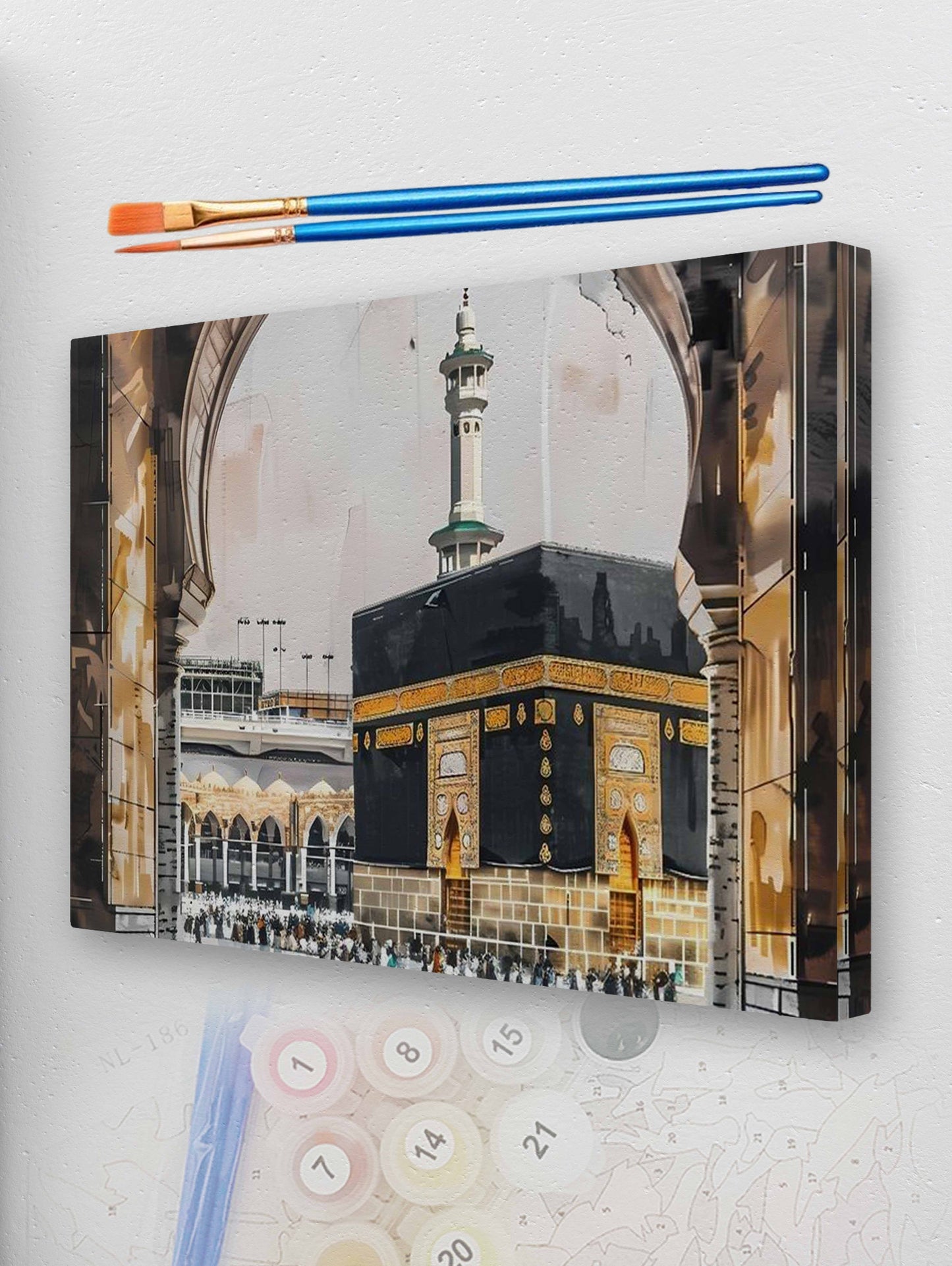 Holy Kaaba in Masjid al-Haram Paint by Numbers Kit