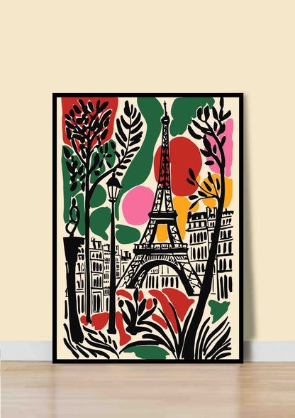 Paris in Silhouette Poster Wall Art