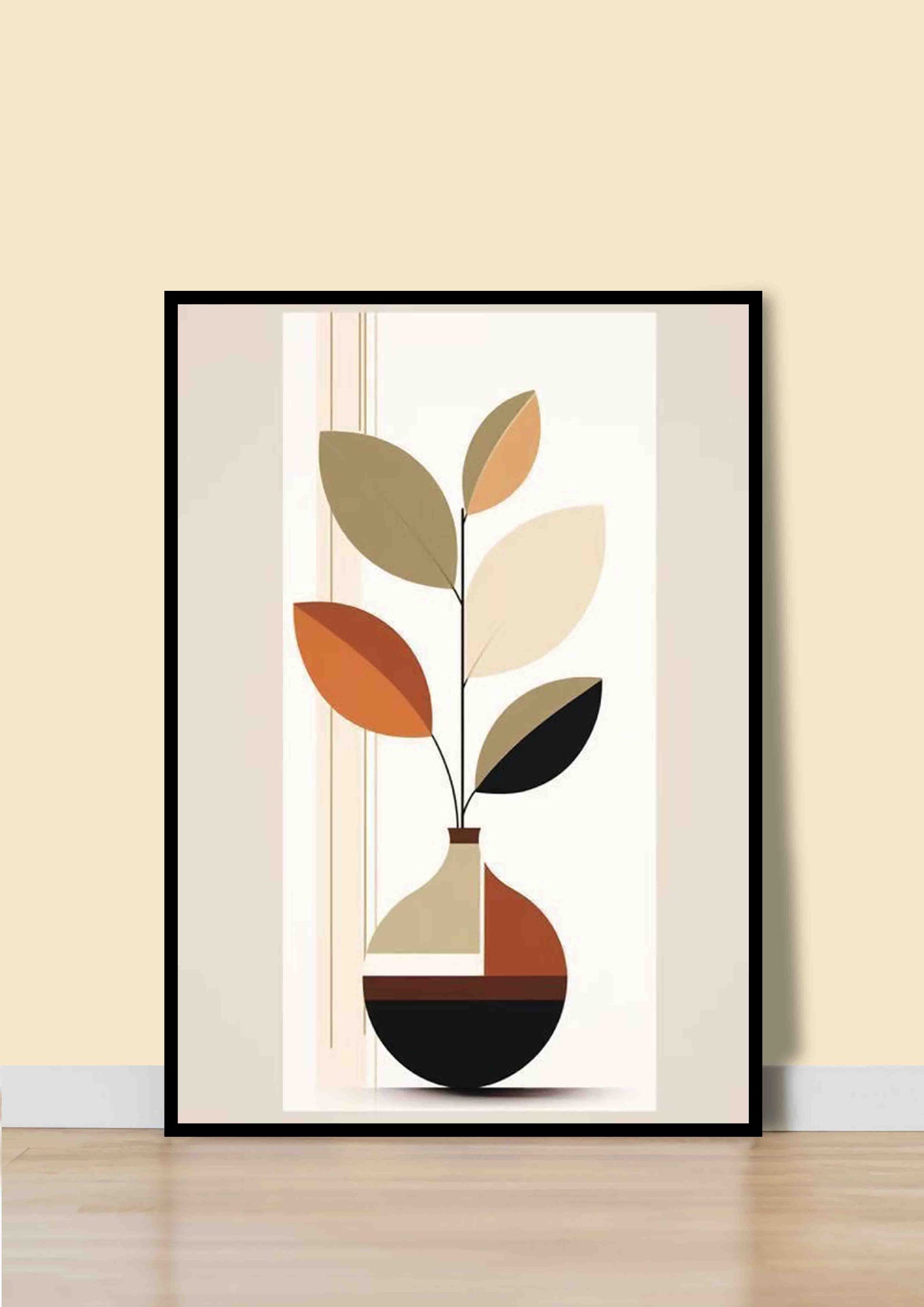 Autumn Leaves in Vase Poster Wall Art