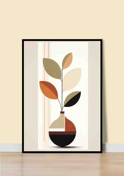 Autumn Leaves in Vase Poster Wall Art