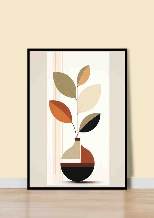 Autumn Leaves in Vase Poster Wall Art