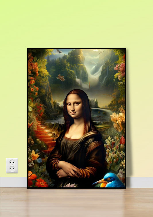 Mona Lisa Glow Poster Wall Art