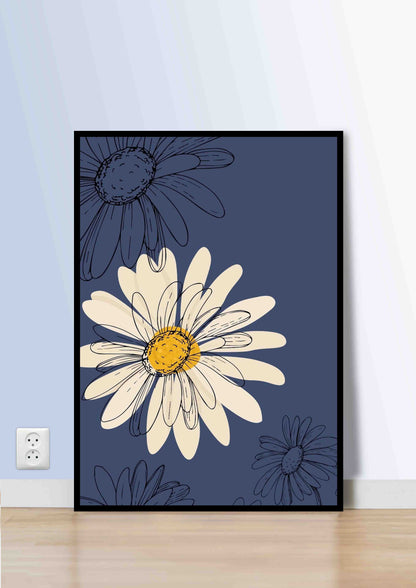Flora in Indigo Poster Wall Art