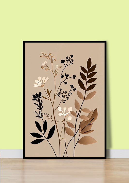 Neutral Bloom Poster Wall Art