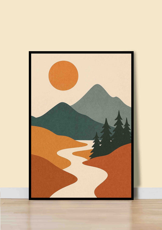 Stillness Between Peaks Poster Wall Art