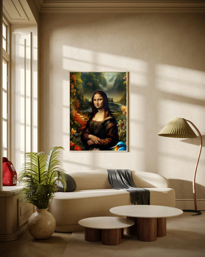 Mona Lisa Glow Poster Wall Art