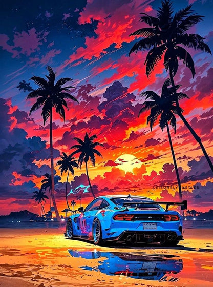 Retro Miami Diamond Painting Kit