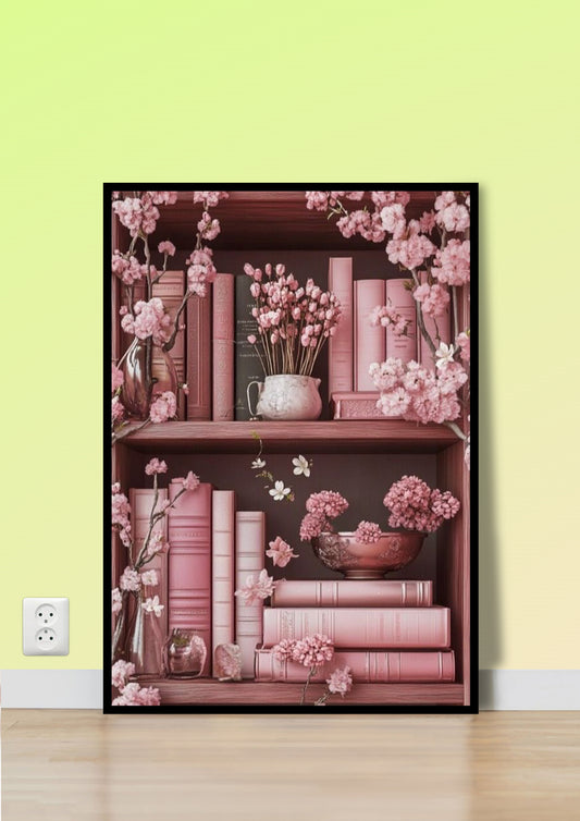 Blush & Bloom Library poster Wall Art