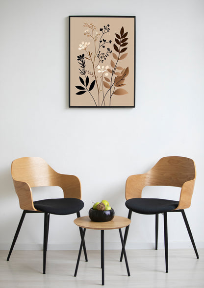 Neutral Bloom Poster Wall Art